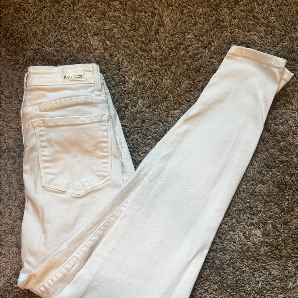 Judy Blue Women’s White Skinny Jeans - High Rise Stretch